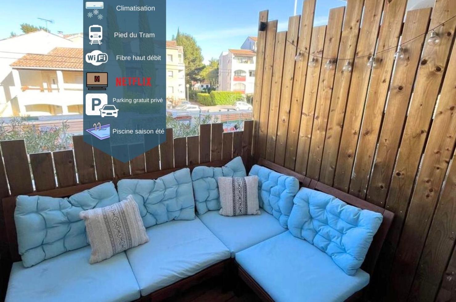 Ferienwohnung Joli T2/ Tram/ Clim/ Parking/ Wifi/ Piscine Montpellier Exterior foto